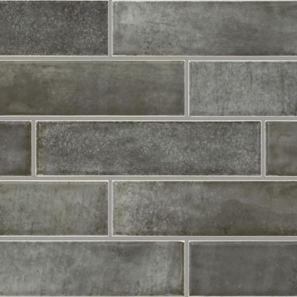 Daltile LuxeCraft Rustic Ash 2 in. x 8 in. Glossy Ceramic Subway Wall Tile (10.16 sq. ft./Case)