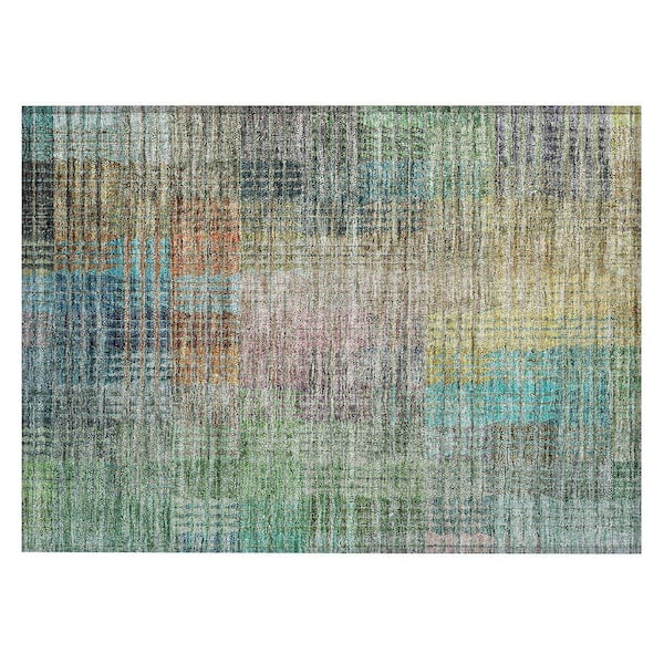 Chantille Machine Washable Indoor/Outdoor Abstract ACN828 Green 1 ft. 8 in. x 2 ft. 6 in. Area Rug