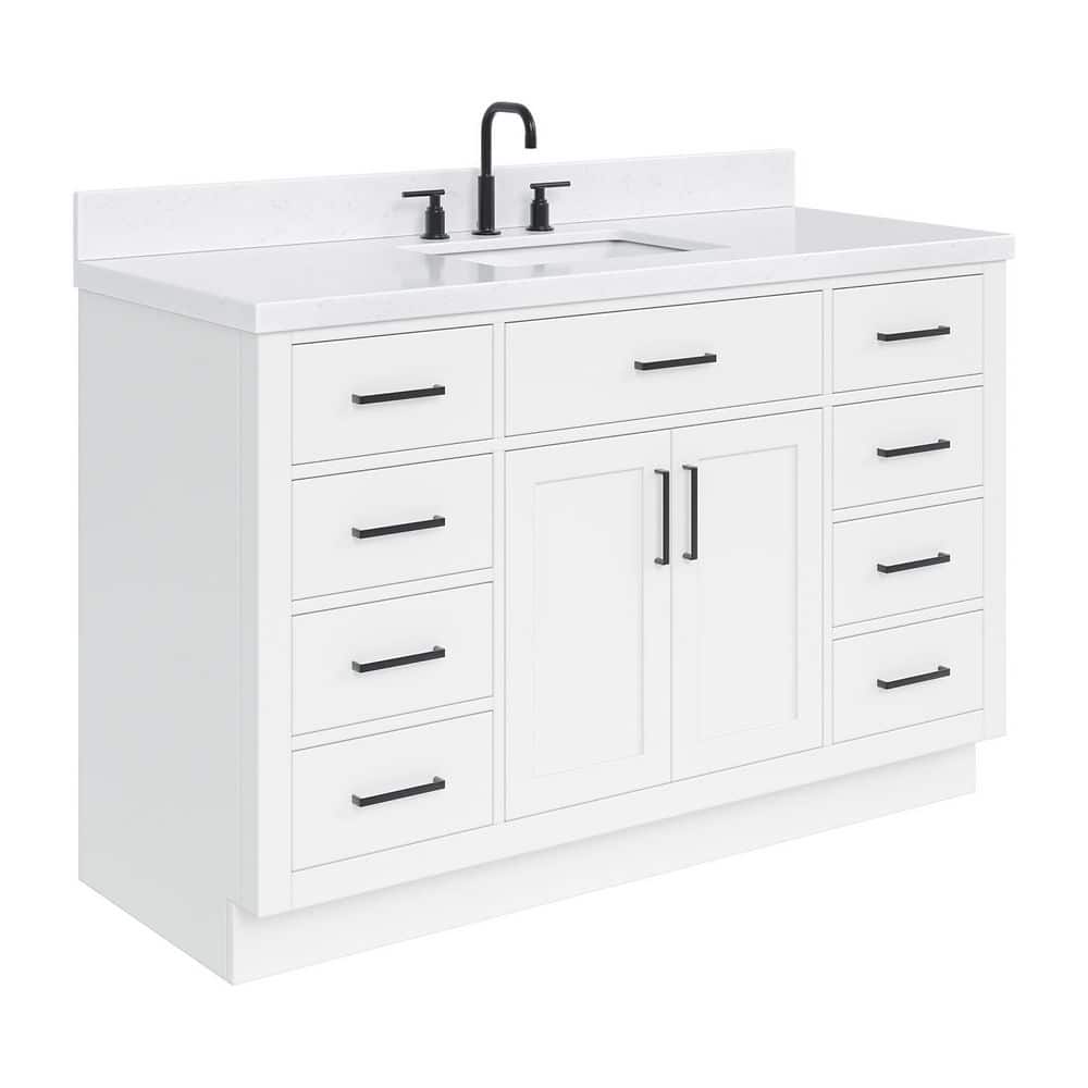 Hepburn 54" White Freestanding Single Basin Vanity Set