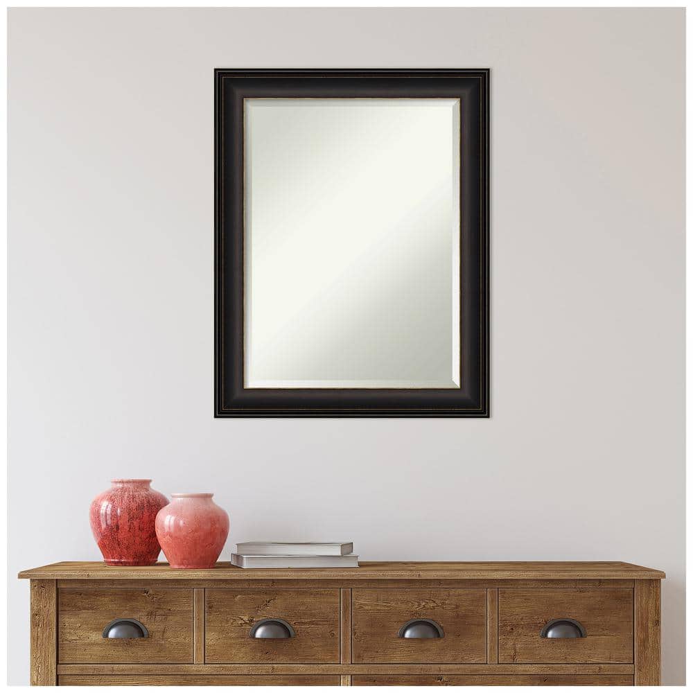 22.5" x 28.5" Bronze Framed Rectangular Wall Mirror
