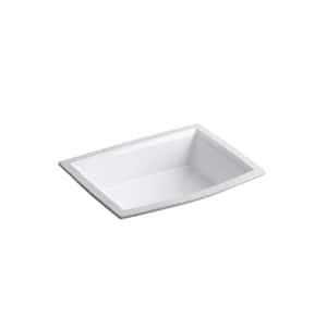 Archer 20 in. Vitreous China Undermount Bathroom Sink in White with Overflow Drain