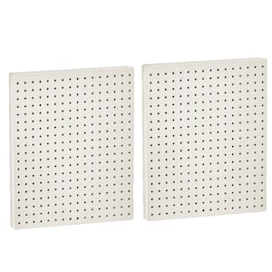 20.25 in H x 16 in W Pegboard White Styrene One Sided Panel (2-Pieces per Box)