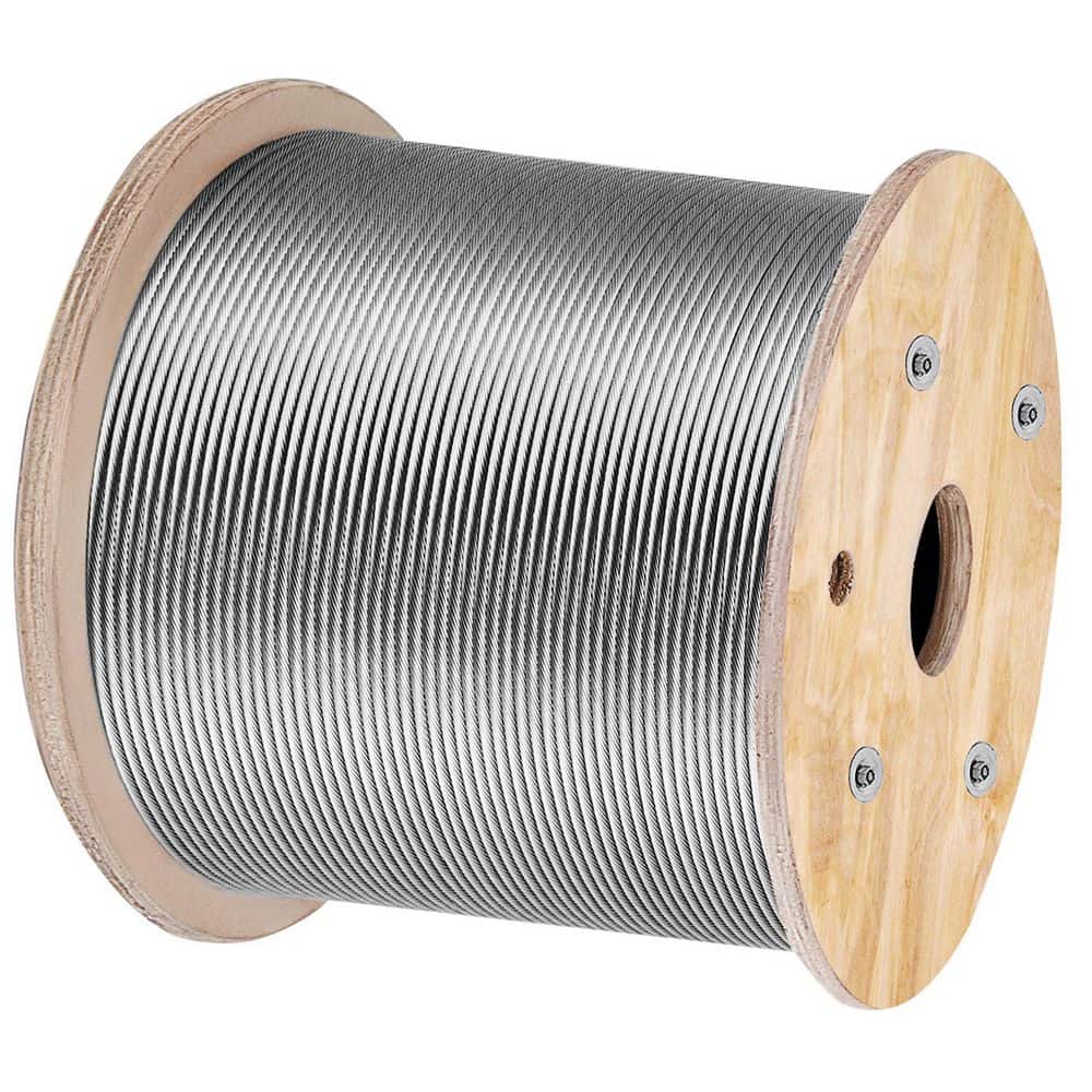 T316 Stainless Steel Wire Rope 1/8 in. x 1000 ft. 1x19, 2100 lbs. Strength, Corrosion Resistant Cable for Outdoor Use price history on PriceWatchPro