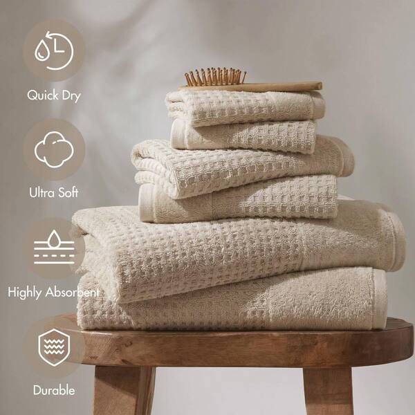 Reviews for Madison Park Spa Waffle 6-Piece Natural Cotton