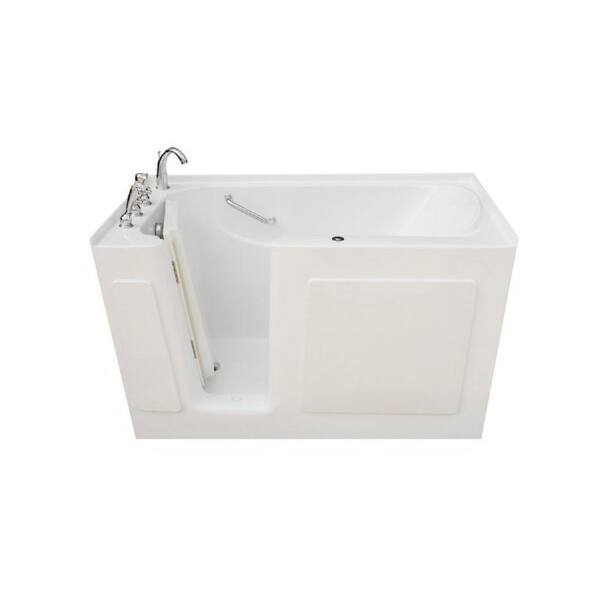 Pinnacle 4.16 ft. Left Drain Walk-in Whirlpool Tub in White