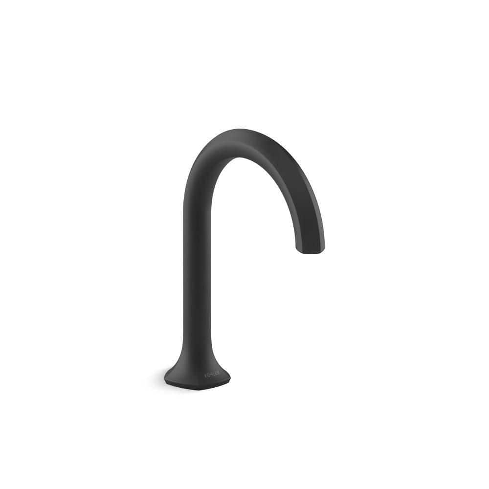 KOHLER Occasion Bathroom Sink Faucet Spout with Cane Design in Matte Black