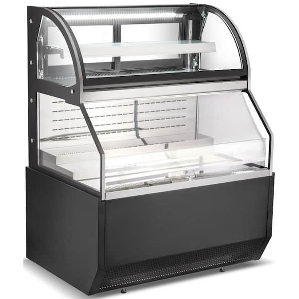 47.5 in 15.7 Cu. Ft. Auto/Cycle Defrost Commercial NSF Double-Deck Open Display Refrigerated Showcase EC445B-2 in Black