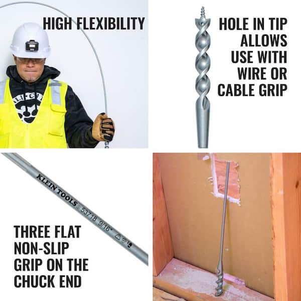9/16 in. x 54 in. Flex Auger Bit