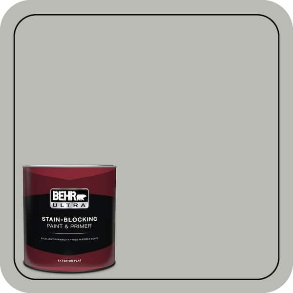 BEHR ULTRA 1 qt. #N380-3 Weathered Moss Flat Exterior Paint & Primer