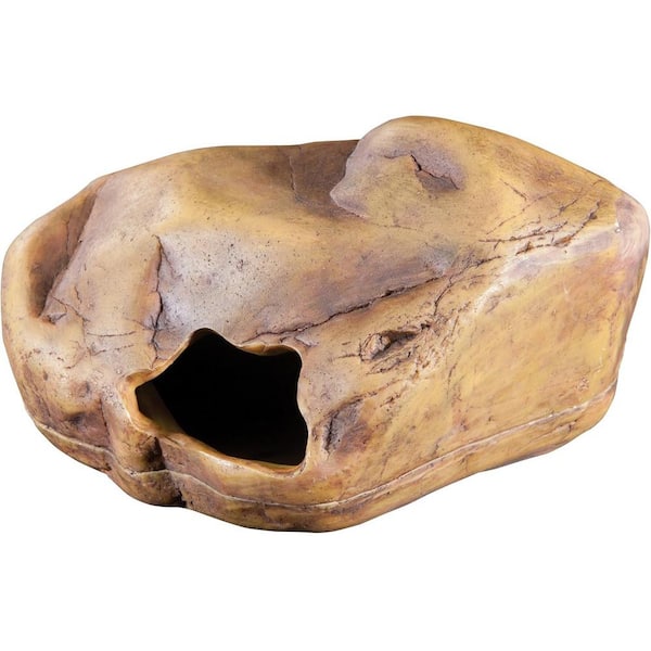 Oyezvary Large 8.5 in. x 6.5 in. x 4.4 in. Rock Resin Gecko Cave for Reptiles and Amphibians Hideout, Decor for Tanks, Aquariums
