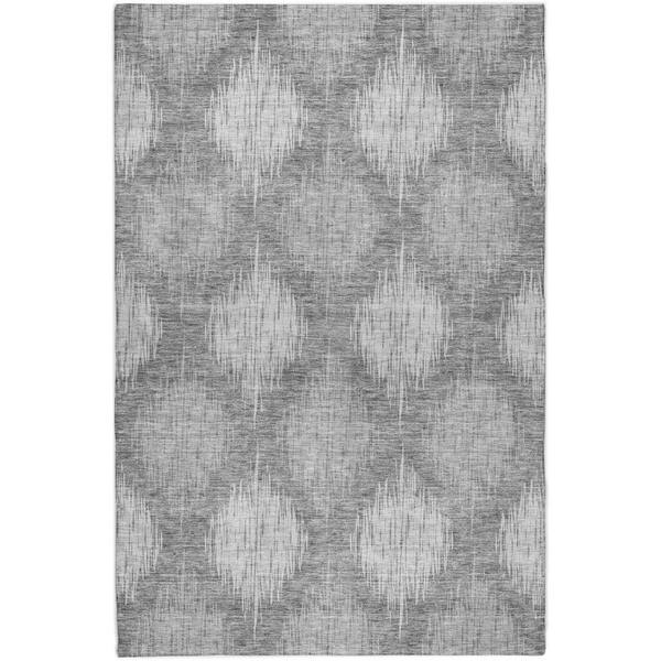 Dream Shag Premium Machine Washable Abstract ADS849 Gray 3 ft. x 5 ft. Area Rug