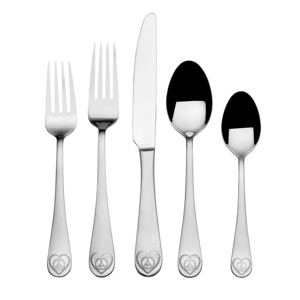 Towle 20pc Everyday Peace Flatware Set: 18/0 Stainless Steel, Traditional Style, Dishwasher-Safe, Service for 4