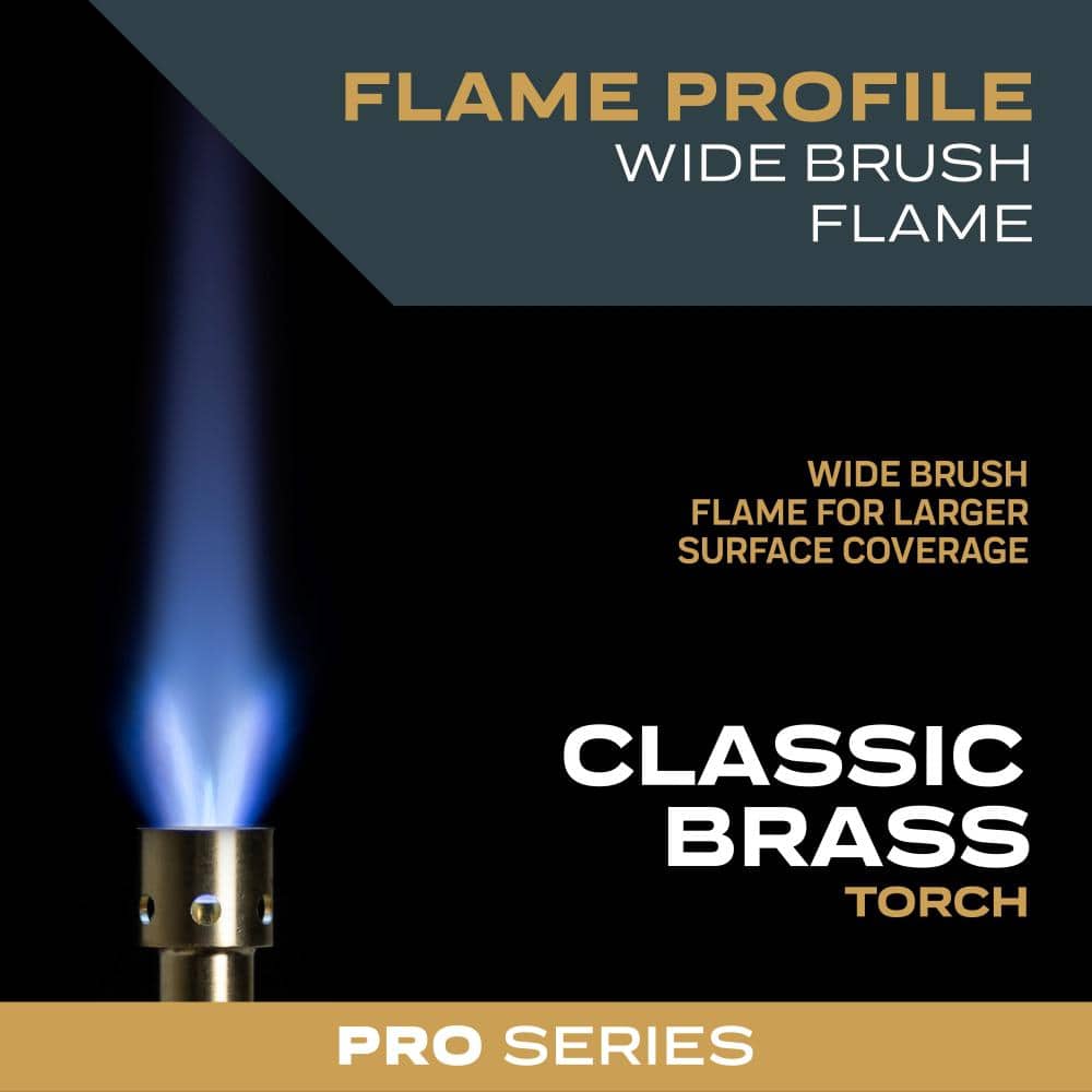 Bernzomatic Black and Brass Heat Shrink Torch with Stainless Steel