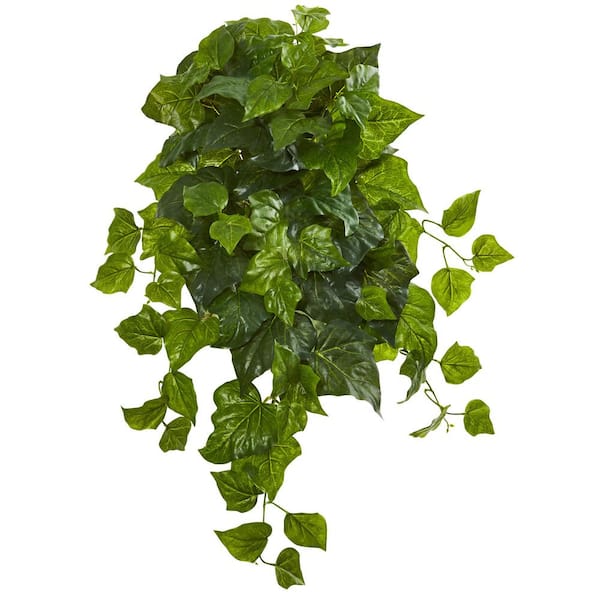 Nearly Natural Indoor 28 Deluxe London Ivy Hanging Bush Artificial Plant (Set of 3)