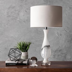 Dayton 30 in. Off White Contemporary Table Lamp, Dimmable