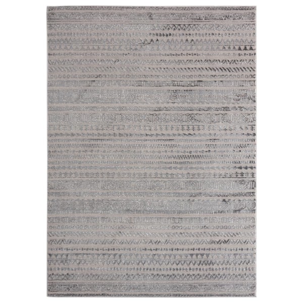 United Weavers Cascades Yamsay Grey 9 ft. 10 in. x 13 ft. 2 in. Area Rug
