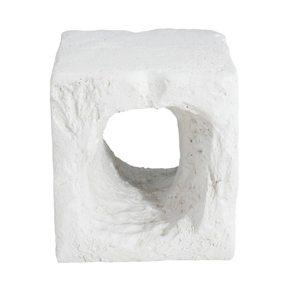 Avex White Rectangle Composite 17.85 in. H Outdoor Patio Karst Cave Inspired MGO Side Table price history on PriceWatchPro