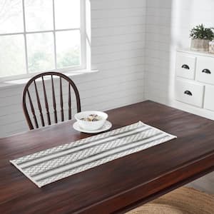 Down Home 12 in. W x 48 in. L Black White Chicken Wire Cotton Table Runner