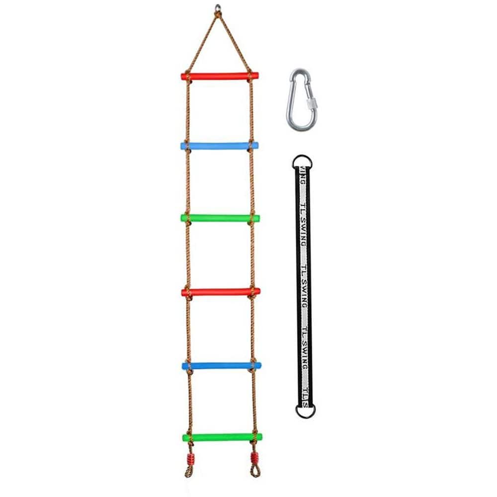 Kids Climbing Rope Ladder Tree Swing with Hanging Strap Indoor Outdoor Playground Training Attachment price history on PriceWatchPro