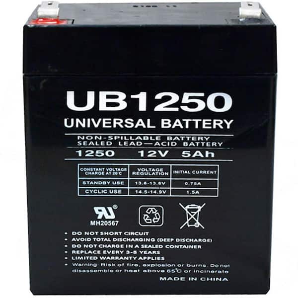UPG 12-Volt 5 Ah F2 Terminal Sealed Lead Acid (SLA) AGM Rechargeable Battery