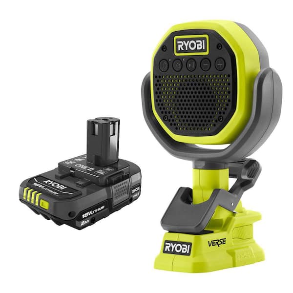 ONE+ 18V Cordless VERSE Clamp Speaker with 2.0 Ah Battery