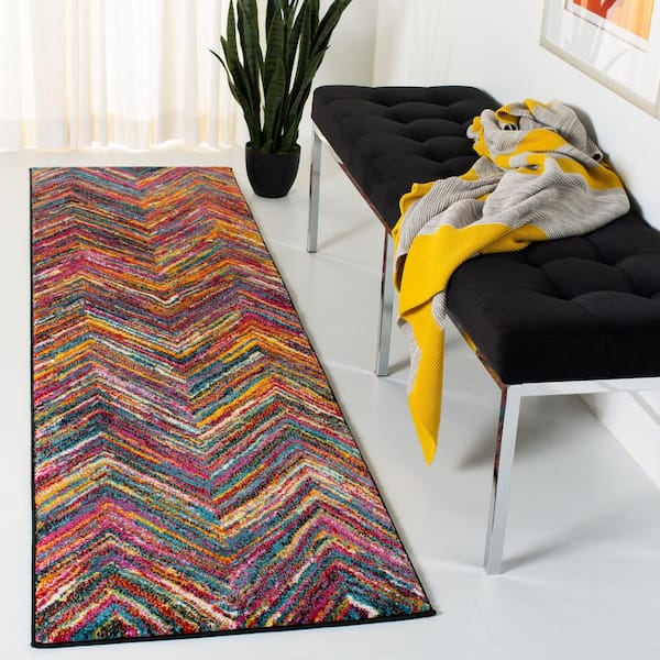 Aruba Multi 2 ft. x 8 ft. Chevron Runner Rug