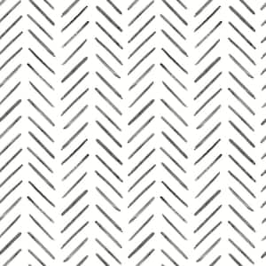 56 sq. ft. Painted Herringbone Wallpaper