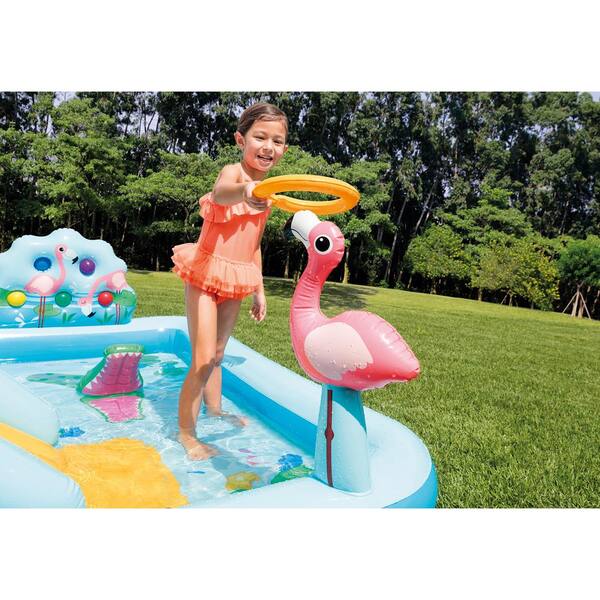 Intex 96 x 78 x 28 Inflatable Jungle Adventure Play Center Spray Kiddie  Pool 