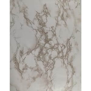 Crackle Patina Marble Off-White, Charcoal Vinyl Strippable Roll (Covers 26.6 sq. ft.)