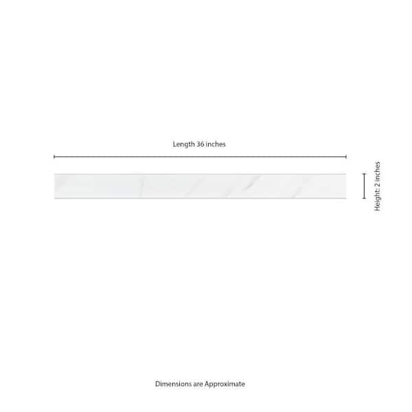 MSI Calacatta Nowy 2 in. x 36 in. Polished Engineered Marble