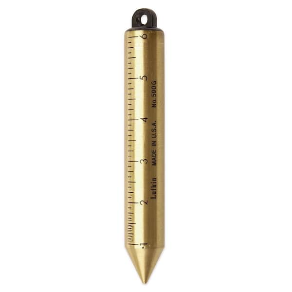 Crescent Lufkin 20 oz. Inage Solid Brass Cylindrical Blunt Point SAE Plumb Bob