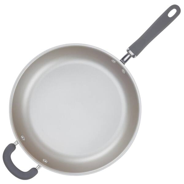 Rachael Ray Create Delicious 12.5 Aluminum Nonstick Deep Skillet Gray :  Target