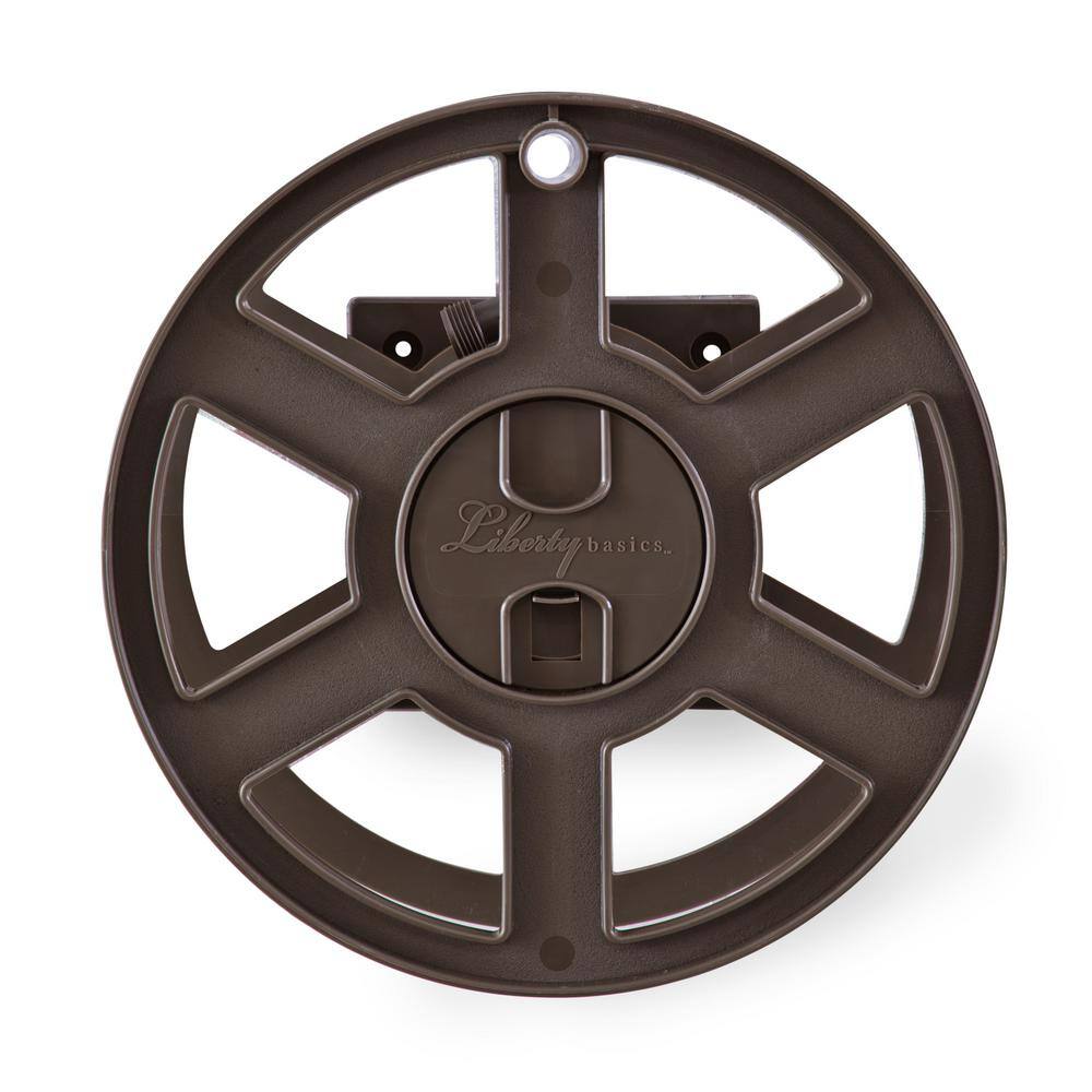 Brown Molded Plastic Wall Mount Hose Reel with Leader Hose