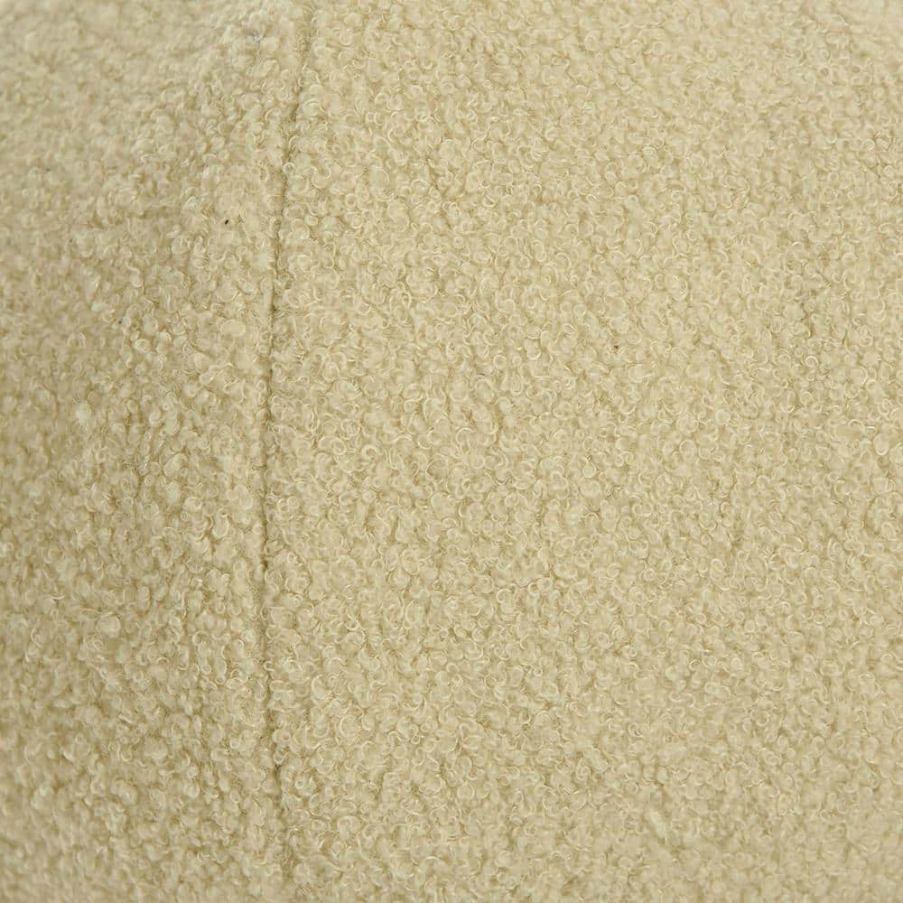 Cream 12" Square Plush Throw Pillow with Duck Feather Fill
