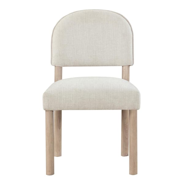 Steve Silver Gabby Beige Upholstered Light Brown Side Chair Set of 2