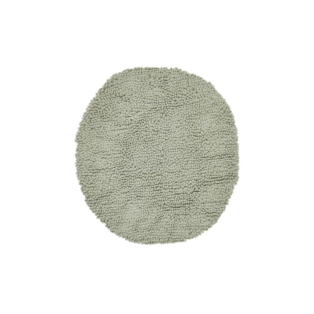 Dark Sage Cotton Tufted 18" x 20" Toilet Lid Cover