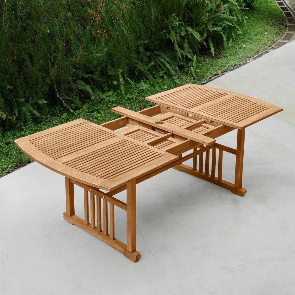 Caterina 6-Piece Teak Wood Outdoor Dining Set with Beige Cushions