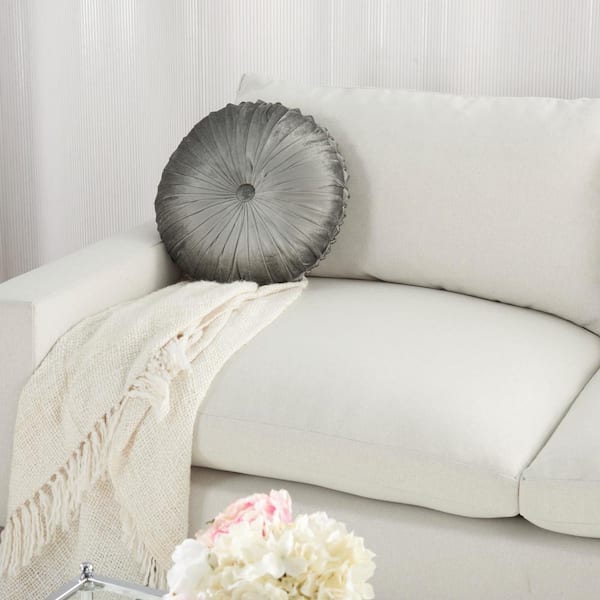 Mina Victory Sofia Beige 18 in. x 18 in. Throw Pillow 074357 - The Home  Depot