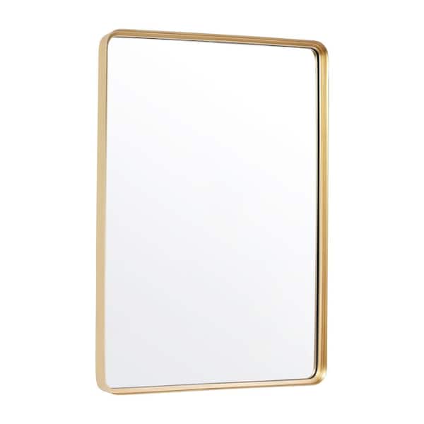 Carnegy Avenue 30 in. W x 40 in. H Gold Wall Mounted Mirror
