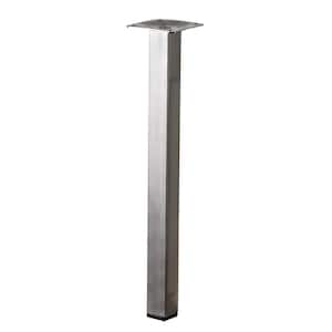 11.8 in. Stainless Steel Square Table Leg Set (Set of 4)