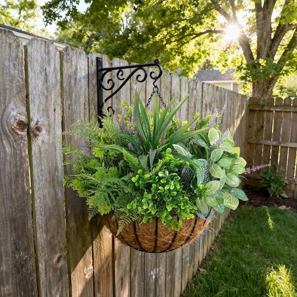 UUDULY Green Indoor/Outdoor Artificial Plant Mix UV Resistant
