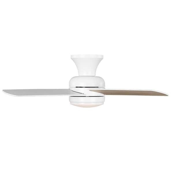 Hampton Bay Cardiff 42 in. Matte White Flush Mount Standard Indoor