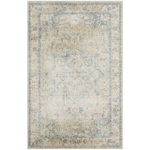 Nourison Astra Machine Washable doormat 2 ft. x 4 ft. Center medallion Traditional Area Rug
