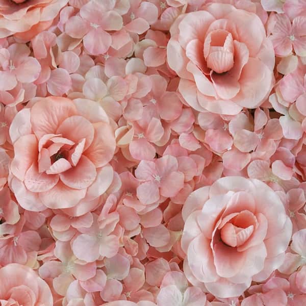 YIYIBYUS 24 in. x 16 in. Pink Artificial Rose Hydrangea Premium