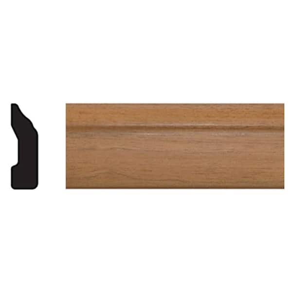 TRIMFINITY 13/32 in. x 1-3/8 in. x 96 in. Polystyrene Russet Oak Stop Moulding