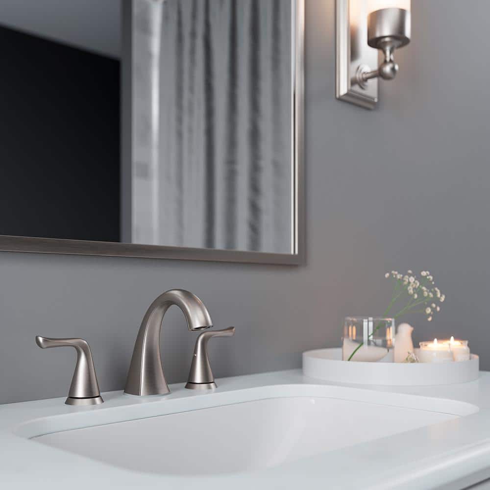 Willa Spot Defense Brushed Nickel Widespread Bathroom Faucet