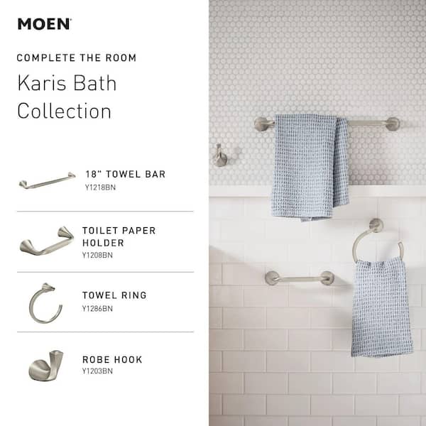 MOEN Karis Single Hole Single Handle Bathroom Faucet in Spot