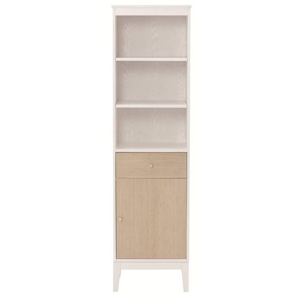 Home Decorators Collection Melbourne 18 in. W Bathroom Linen Storage Cabinet with White Washed Doors in White Oak