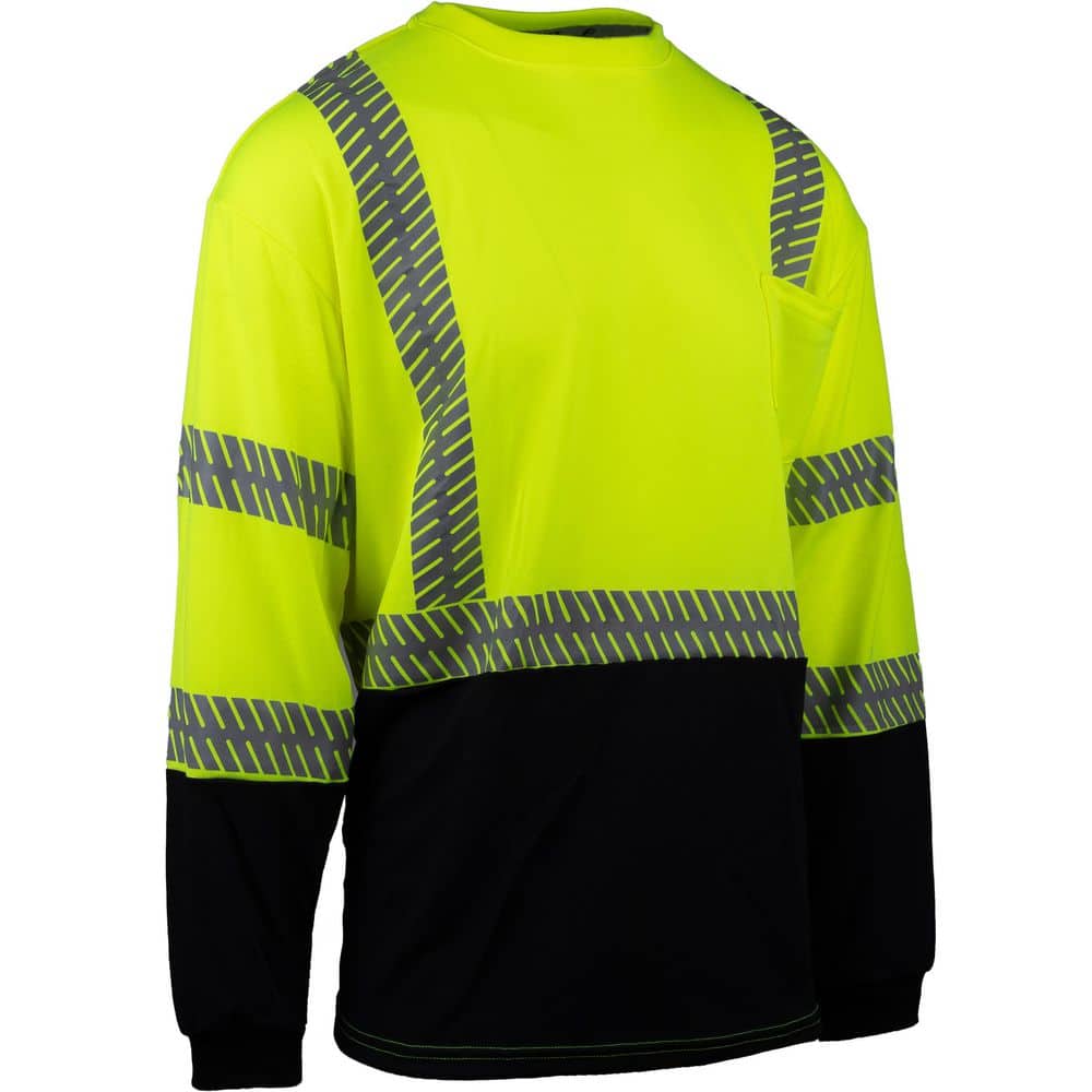 PIP Small ANSI Type R Class 3 Hi-Vis Yellow Long Sleeve T-Shirt