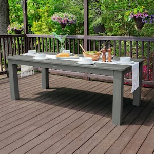 Coastal Teak 42 in. x 84 in. Rectangular Recycled Plastic Outdoor Dining Table